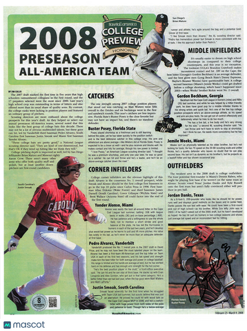 Buster Posey Florida State Seminoles Signed 8.5x11 Photo BAS