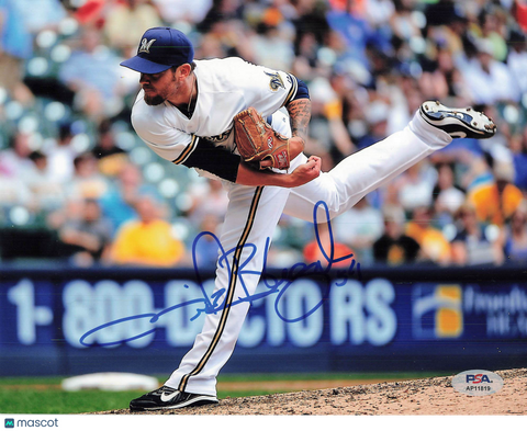 Michael Blazek Signed 8x10 Photo PSA Milwaukee Brewers