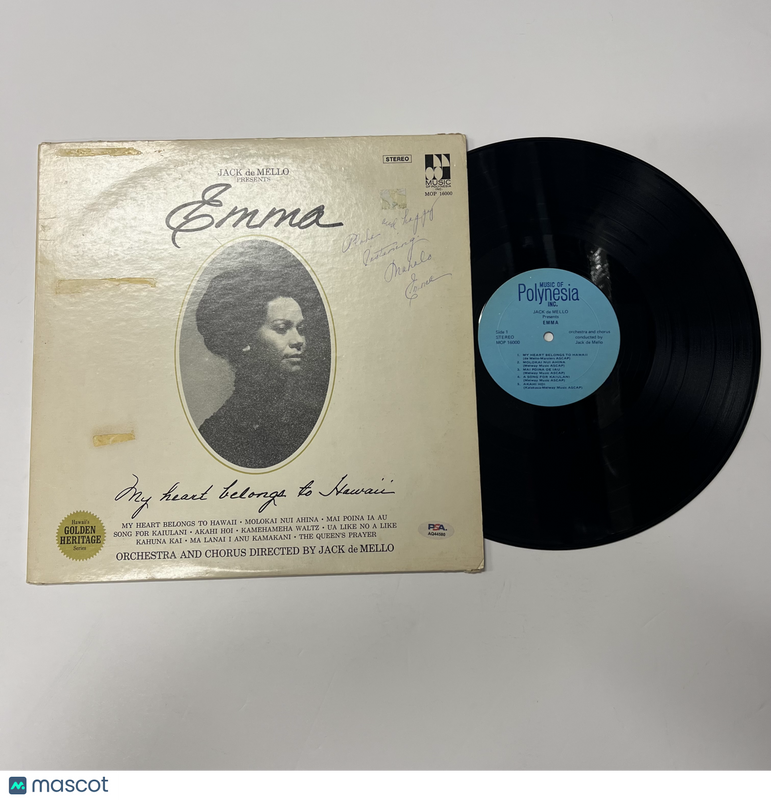 Emma Veary Signed My Heart Belongs to Hawaii Vinyl Album PSA Auto