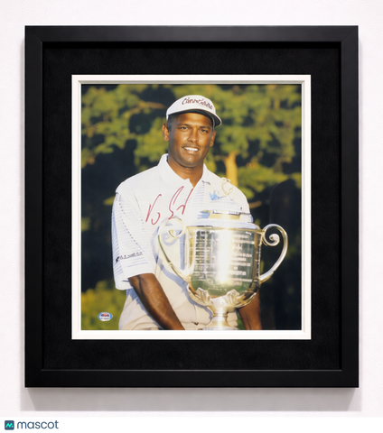 Vijay Singh Signed Golf 11x14 Custom Framed Photo PSA Autographed