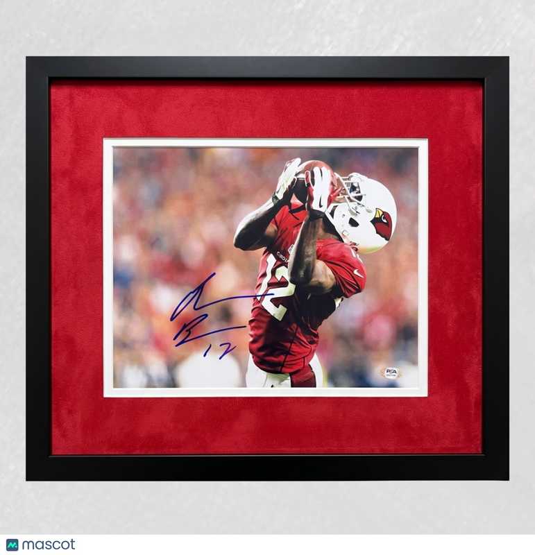 John Brown Signed Arizona Cardinals Football 11x14 Custom Framed Photo PSA