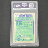 1990 Topps #7 Jeremy Roenick signed card PSA