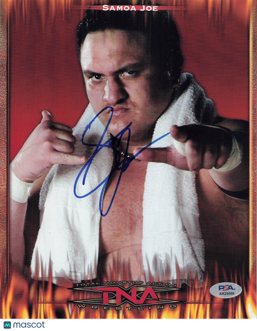 Samoa Joe Signed Wrestling 8x10 Photo PSA Autographed