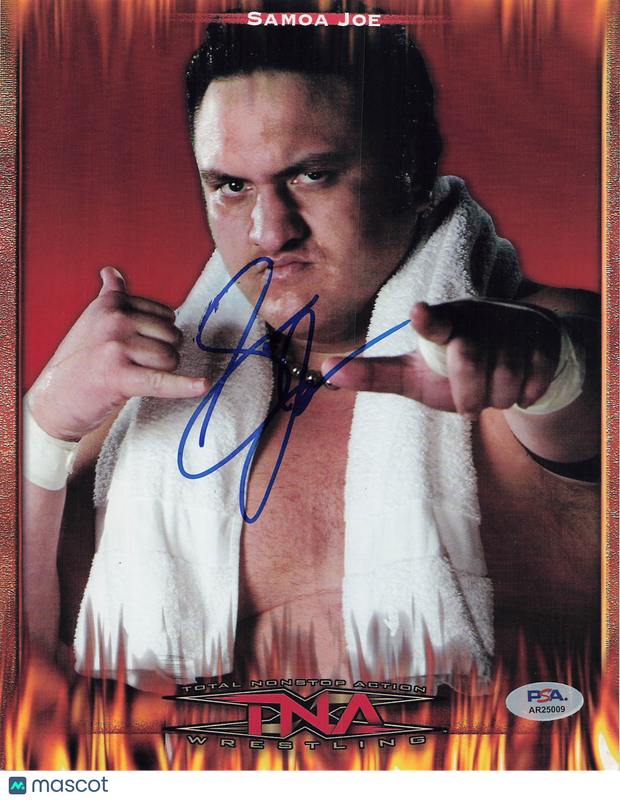 Samoa Joe Signed Wrestling 8x10 Photo PSA Autographed