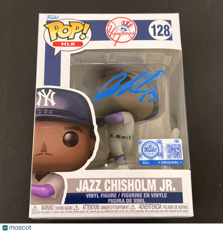 Jazz Chisholm Jr. Signed Baseball Funko Pop #128 JSA Autographed