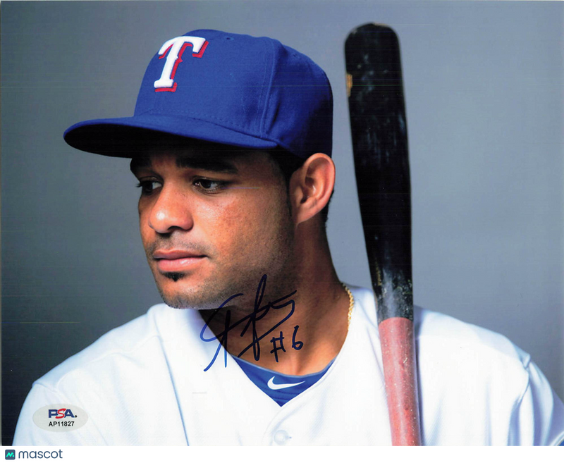 Tomas Telis Texas Rangers Signed 8x10 Photo PSA