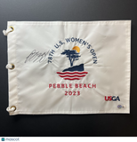 Rose Zhang Signed Golf Flag BAS Autographed