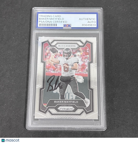 2023 Baker Mayfield Panini Prizm#276 Signed Card PSA Autographed