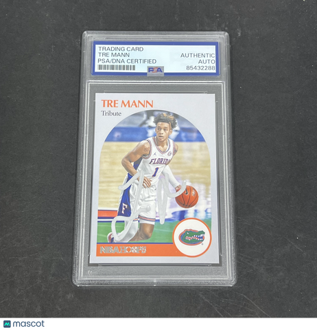 Tre Mann 2021 Panini Chronicles Hoops Draft Picks#71 Signed Card PSA Autographed