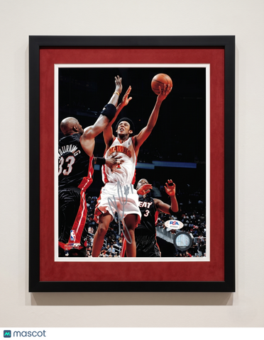 Josh Childress Atlanta Hawks Signed Basketball 8x10 Custom Framed Photo PSA