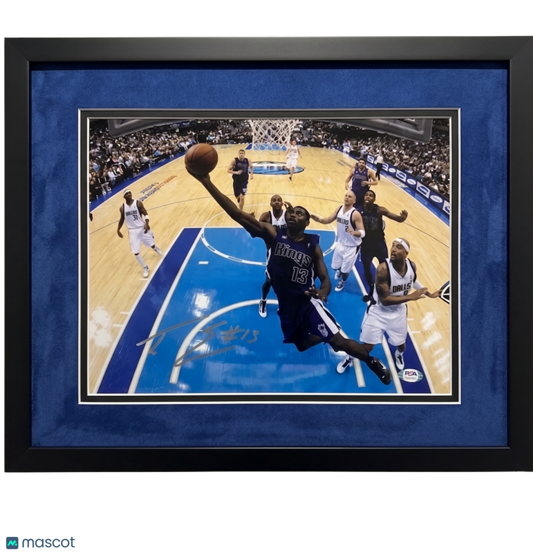 Tyreke Evans Sacramento Kings Signed Basketball 11x14 Custom Framed Photo PSA