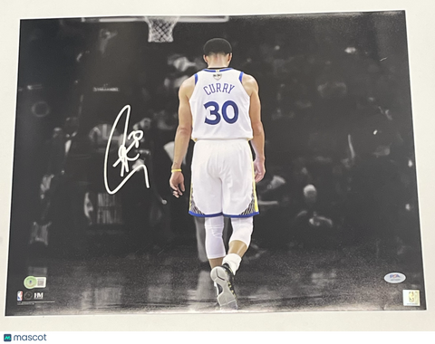 Steph Curry Signed 16x20 Photo PSA Golden State Warriors Autographed