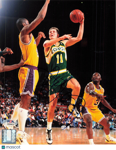 Detlef Schrempf Signed 8x10 Photo PSA Seattle Supersonics