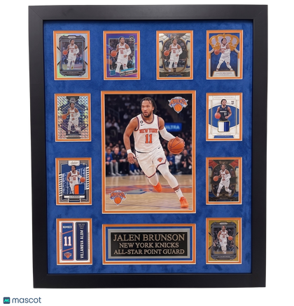 Jalen Brunson 10-Card Custom Framed Display Piece New York Knicks