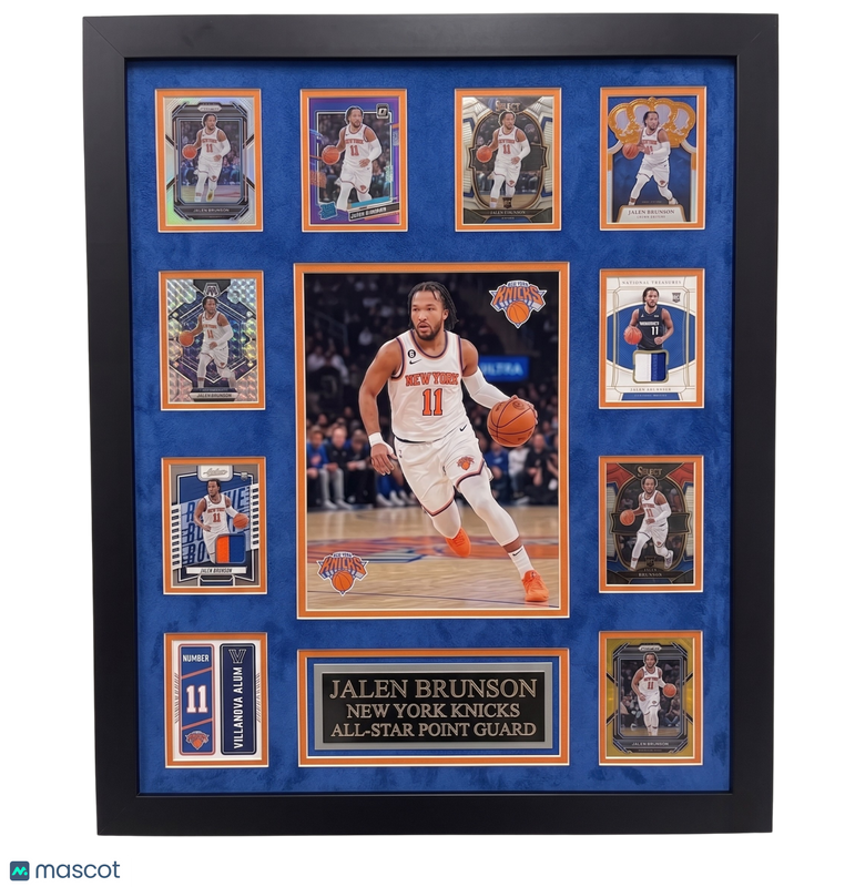 Jalen Brunson 10-Card Custom Framed Display Piece New York Knicks