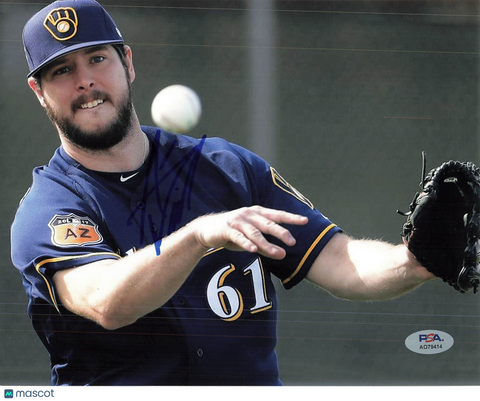 Aaron Wilkerson Milwaukee Brewers Signed 8x10 Photo PSA
