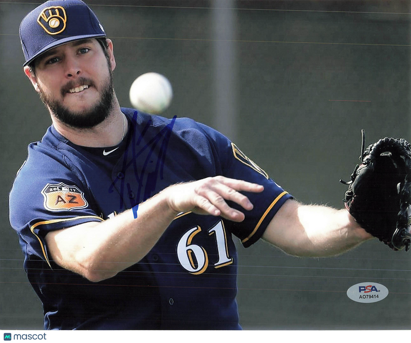 Aaron Wilkerson Milwaukee Brewers Signed 8x10 Photo PSA