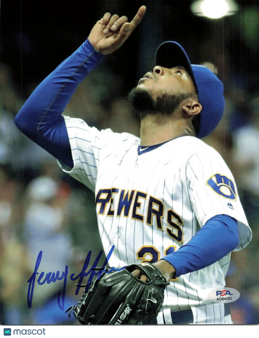 Jeremy Jeffress Milwaukee Brewers Signed 8x10 Photo PSA