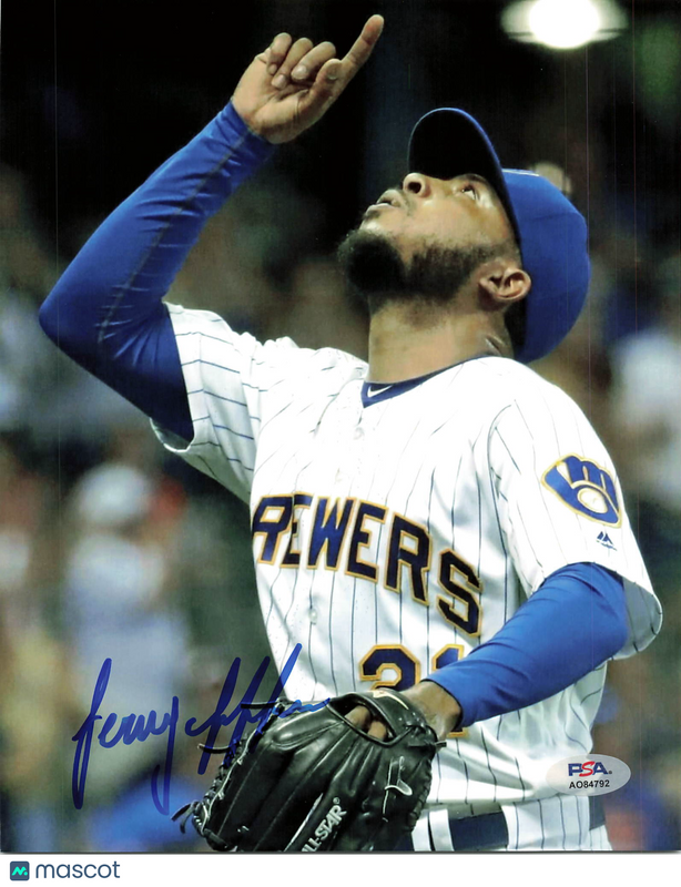 Jeremy Jeffress Milwaukee Brewers Signed 8x10 Photo PSA