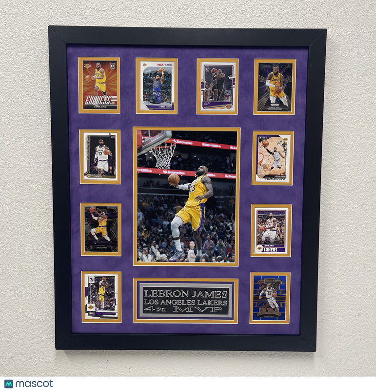 Lebron James 10-Card Custom Display Frame Los Angeles Lakers