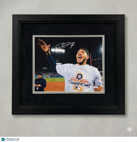 Carlos Correa Houston Astros Signed 11x14 Custom Framed Photo PSA Auth