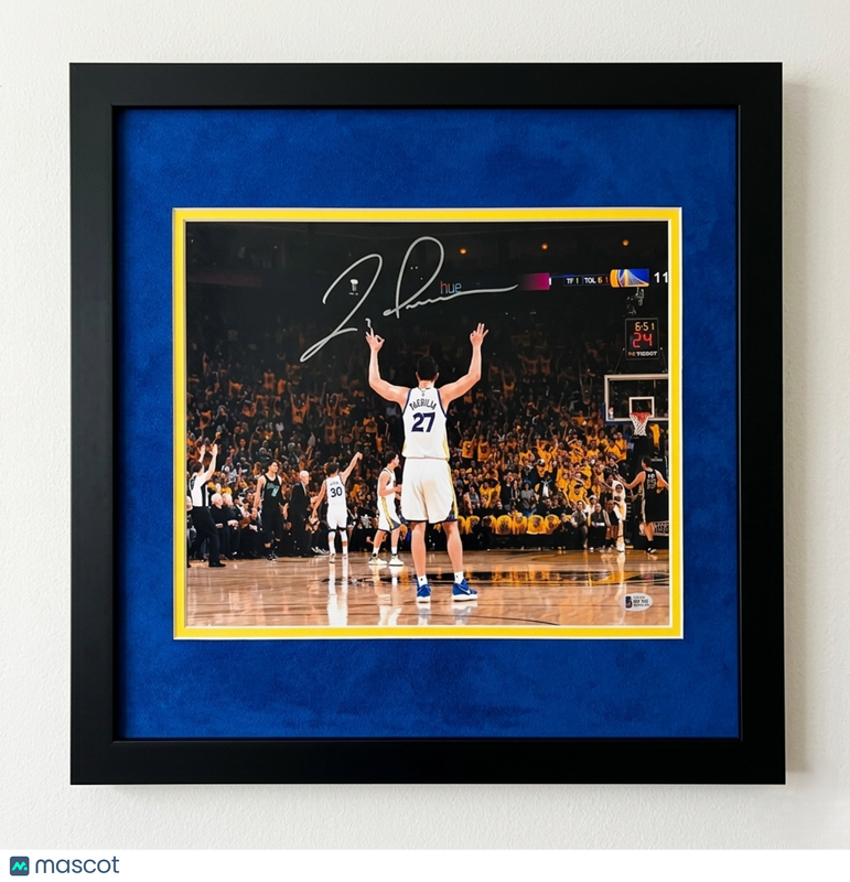 Zaza Pachulia Golden State Warriors Signed 11x14 Custom Framed Photo BAS