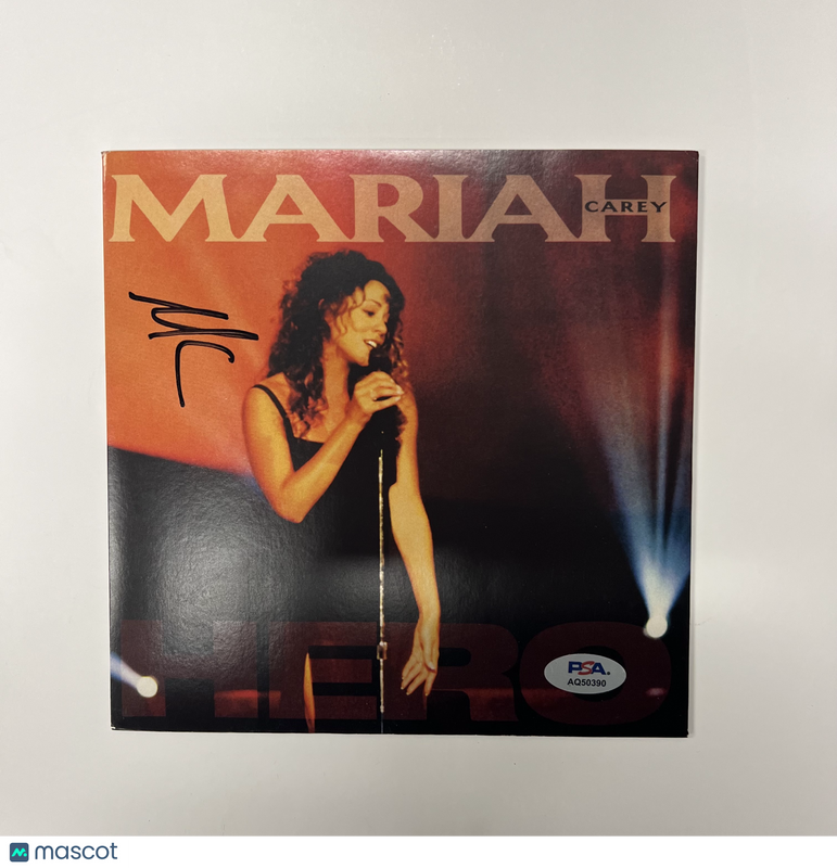 Mariah Carey Signed Hero Vinyl Album PSA