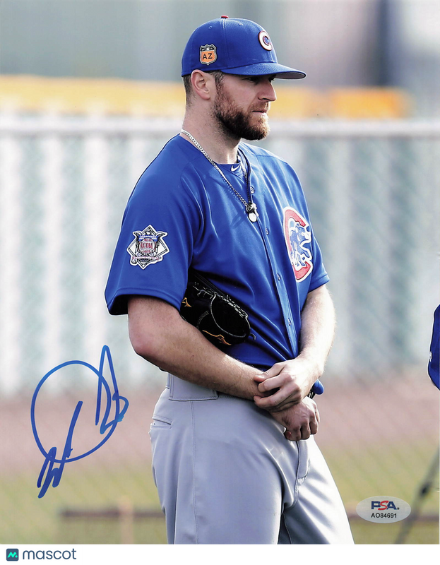 Wade Davis Chicago Cubs Signed 8x10 Photo PSA