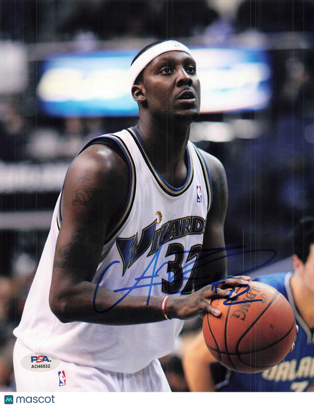 Andray Blatche Signed 8x10 Photo PSA Washington Wizards