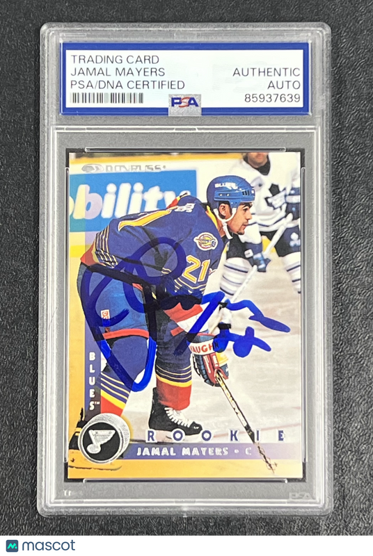 1997 Donruss #223 Jamal Mayers Signed Card Auto PSA Slabbed St. Louis Blues