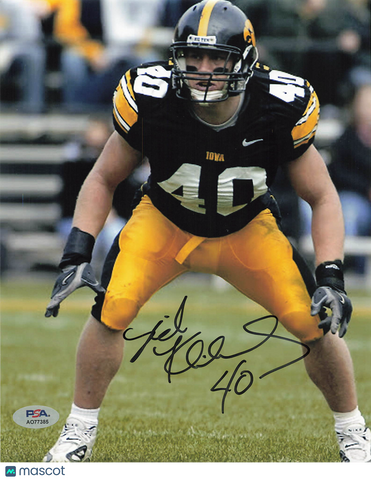 Mike Klinkenborg Signed Iowa Hawkeyes Football 8x10 Photo PSA Autographed
