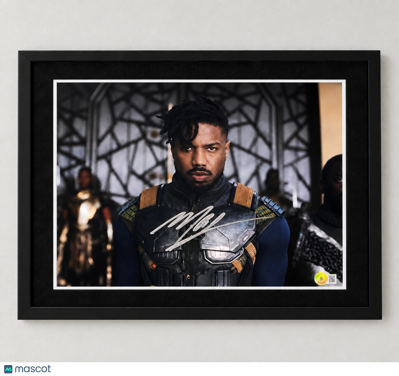 Michael B. Jordan Signed 11x14 Framed Photo Black Panther  BAS Autographed