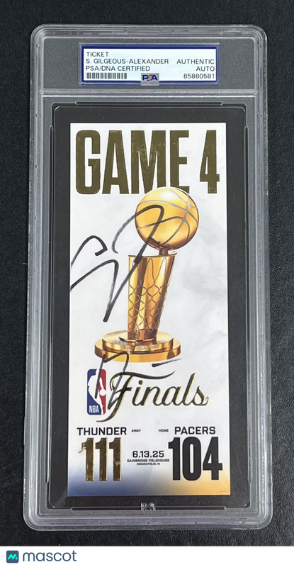 Shai Gilgeous-Alexander Jalen Williams Signed 2025 NBA Finals Ticket Auto PSA