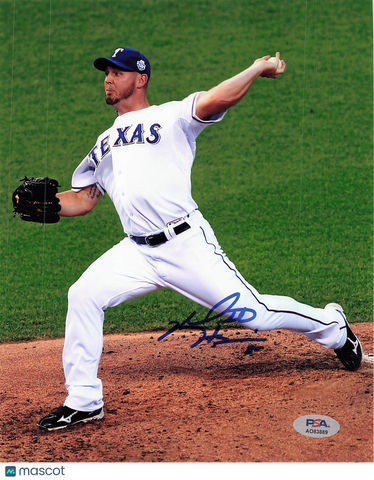 Matt Harrison Texas Rangers Signed 8x10 Photo PSA