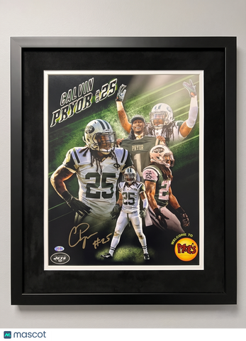 Calvin Pryor Signed New York Jets 16x20 Custom Framed Photo PSA Autographed