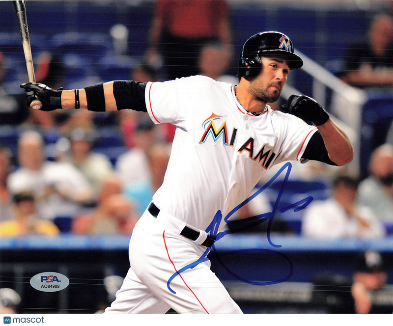 Garrett Jones Miami Marlins Signed 8x10 Photo PSA