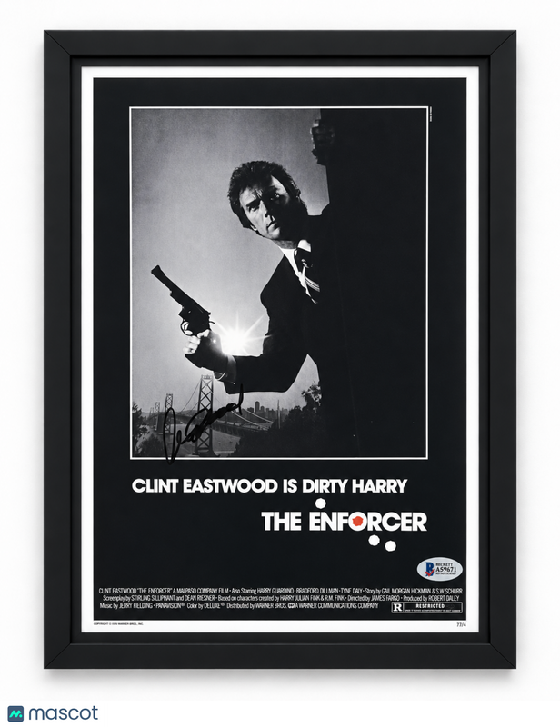 Clint Eastwood Signed 11x17 The Enforcer Framed Movie Poster BAS Auth