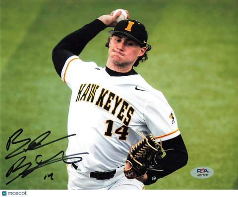 Brody Brecht Signed photo PSA Iowa Hawkeyes