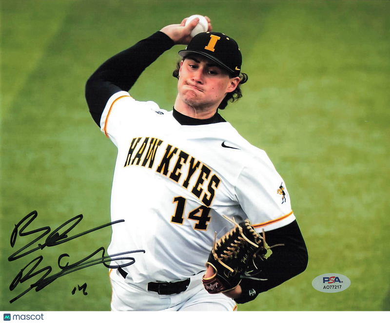 Brody Brecht Signed photo PSA Iowa Hawkeyes
