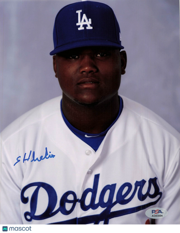 Starling Heredia Los Angeles Dodgers Signed 8x10 Photo PSA