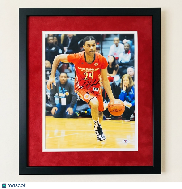 James Blackmon Indiana Hoosiers Signed Basketball 11x14 Custom Framed Photo PSA