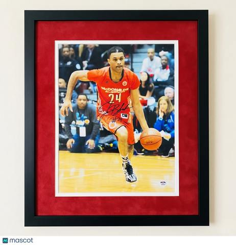 James Blackmon Indiana Hoosiers Signed Basketball 11x14 Custom Framed Photo PSA