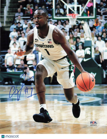 Joshua Langford Michigan State Spartans Signed Basketball 8x10 Photo PSA