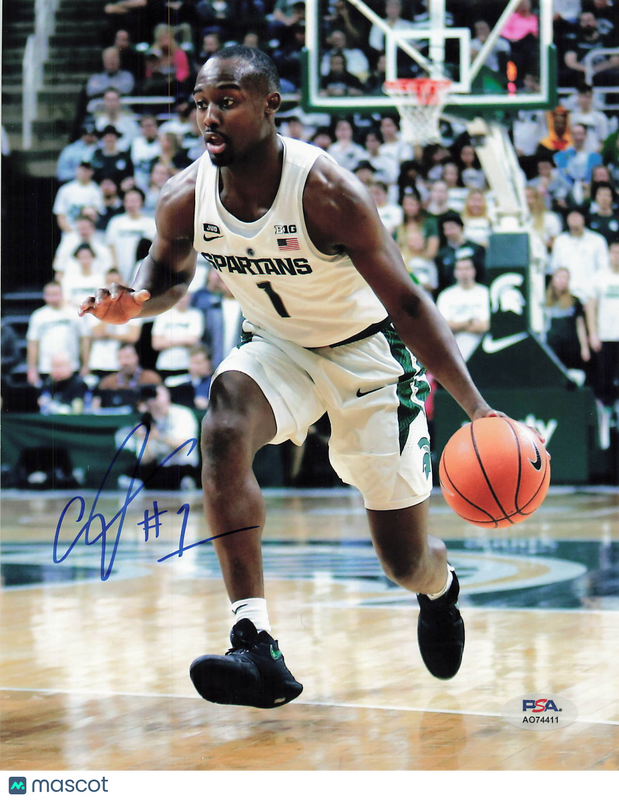 Joshua Langford Michigan State Spartans Signed Basketball 8x10 Photo PSA