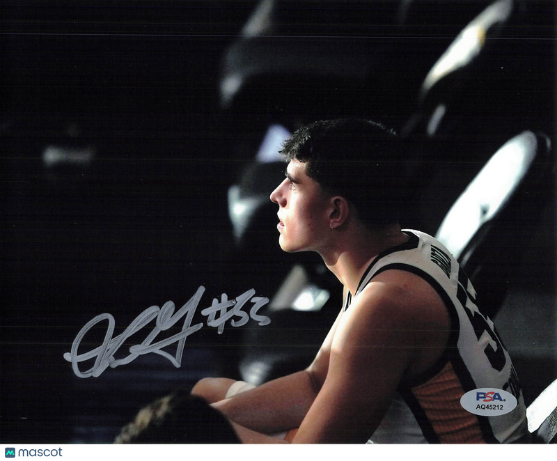 Luka Garza Iowa Hawkeyes Signed Basketball 8x10 Photo PSA