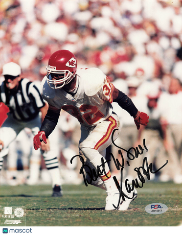 Marcus Allen Signed Kansas City Chiefs Football 8x10 Photo PSA Autographed