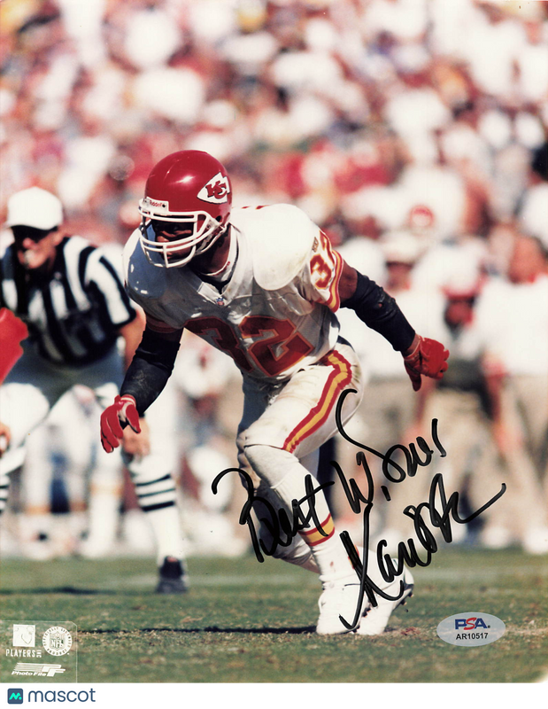 Marcus Allen Signed Kansas City Chiefs Football 8x10 Photo PSA Autographed