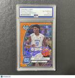 2025 Topps University Bowman Chrome #69 Drake Powell Signed Card PSA Auto Slabbed UNC