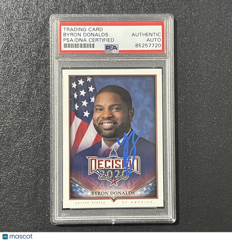 2020 Decision Byron Donalds #587 Signed Card Auto PSA Slabbed Florida