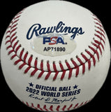 Cristian Javier Signed MLB Baseball PSA Houston Astros